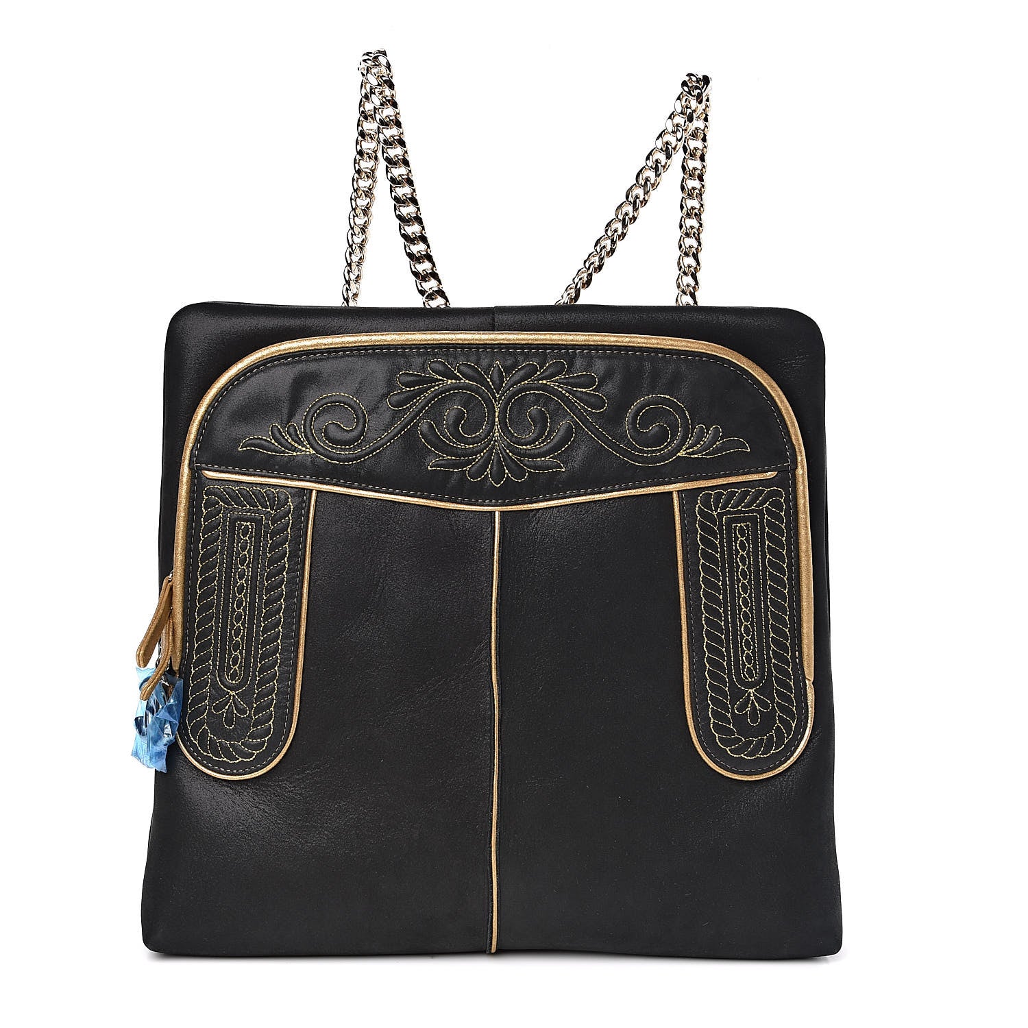 Chanel Iridescent Calfskin Embroidered Paris Salzburg Hunting Backpack Black 1 of 10