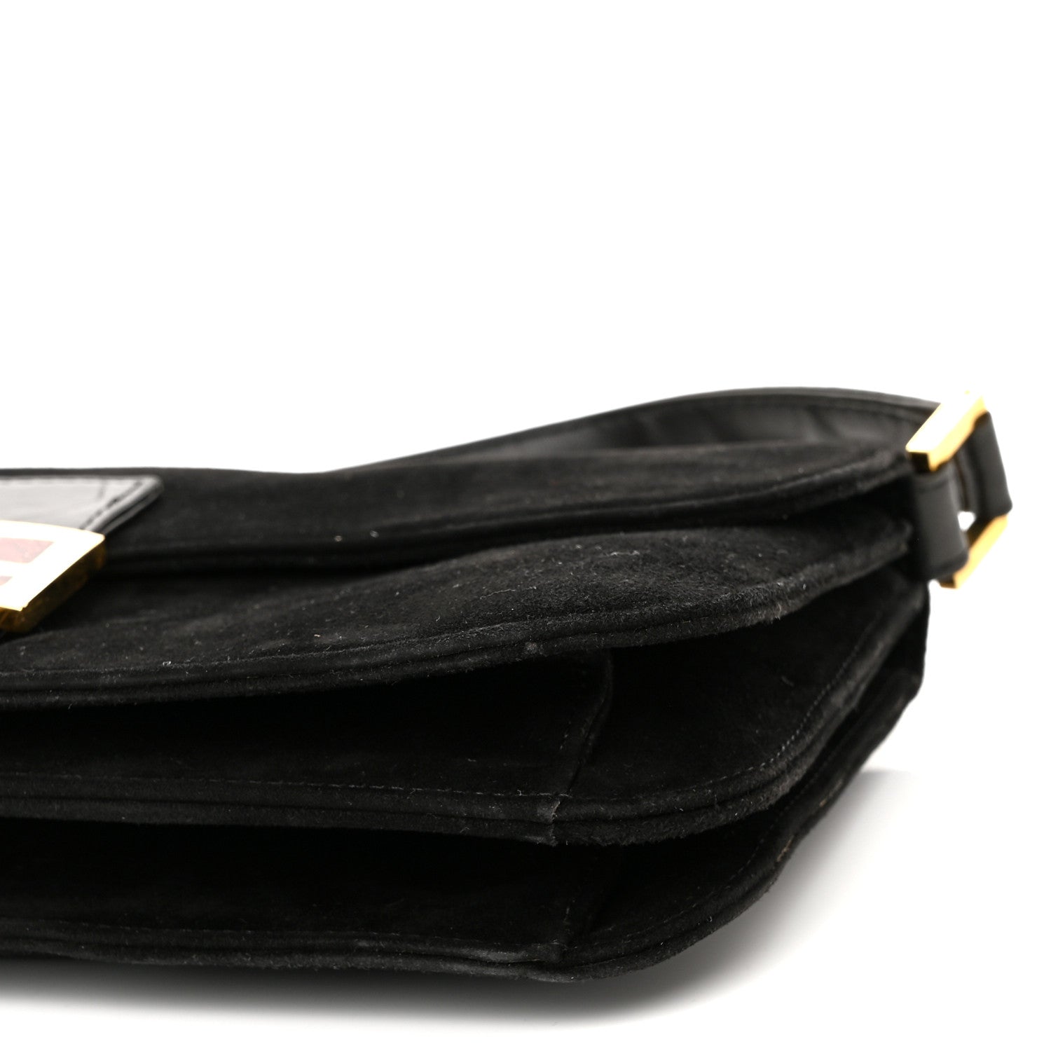 Fendi Suede Calfskin Baguette Black 8 of 8