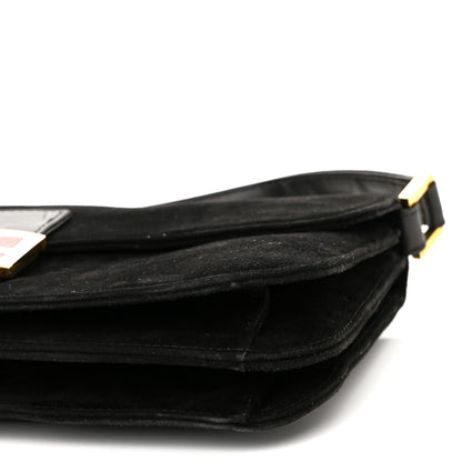 Fendi Suede Calfskin Baguette Black 8 of 8