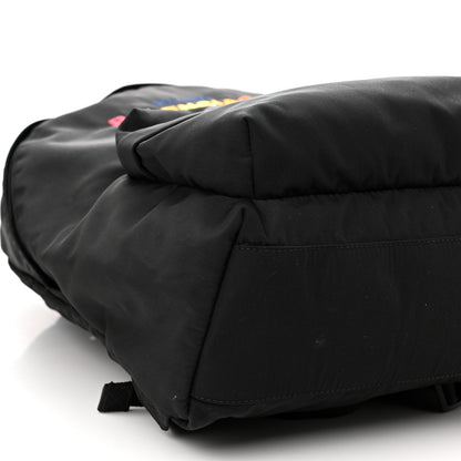 Balenciaga Nylon Milano Paris LA Embroidered Explorer Backpack Black 9 of 10