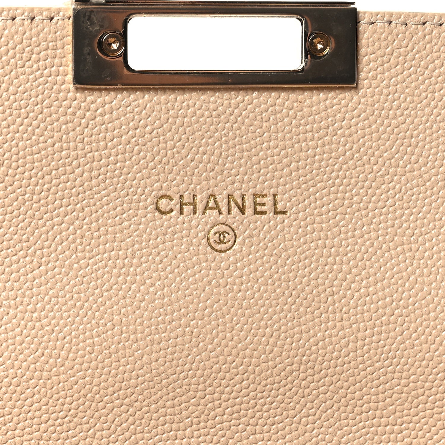 Chanel Caviar Quilted Medium Golden Class Pouch Beige 6 of 10
