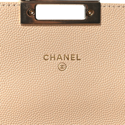 Chanel Caviar Quilted Medium Golden Class Pouch Beige 6 of 10