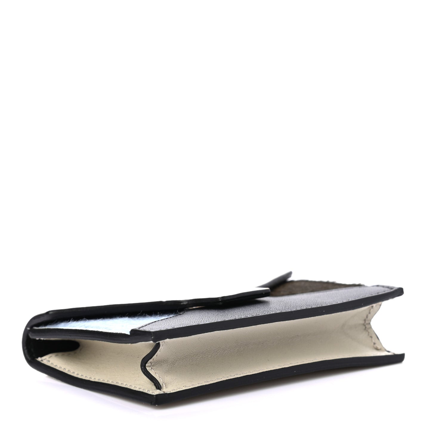 Pony Hair Calfskin Diamond Card Case White