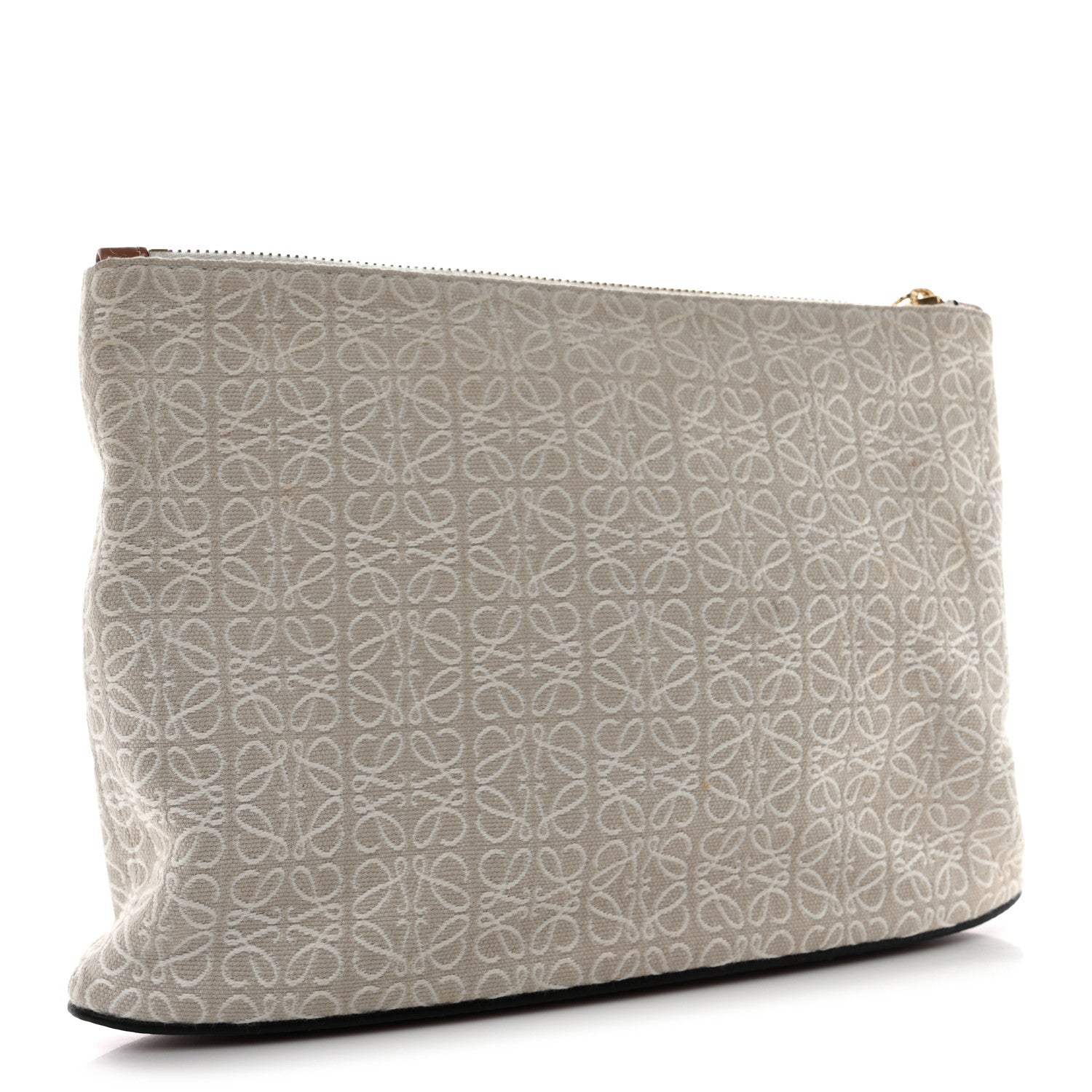 Loewe Jacquard Anagram Calfskin Pouch Tan 3 of 7