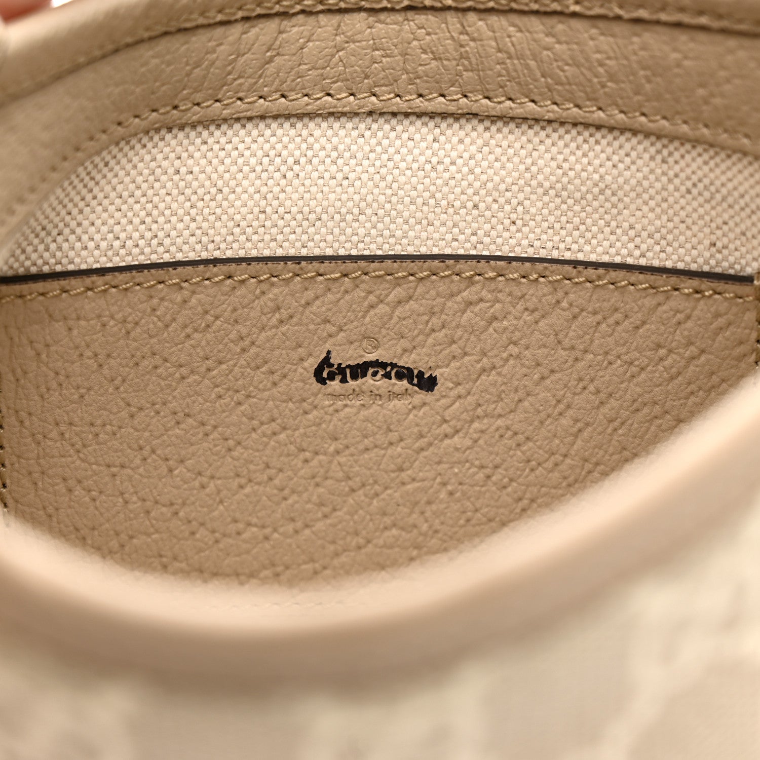 Gucci GG Supreme Monogram Textured Dollar Calfskin Mini Jackie 1961 Hobo Beige Mystic White Oatmeal 6 of 14