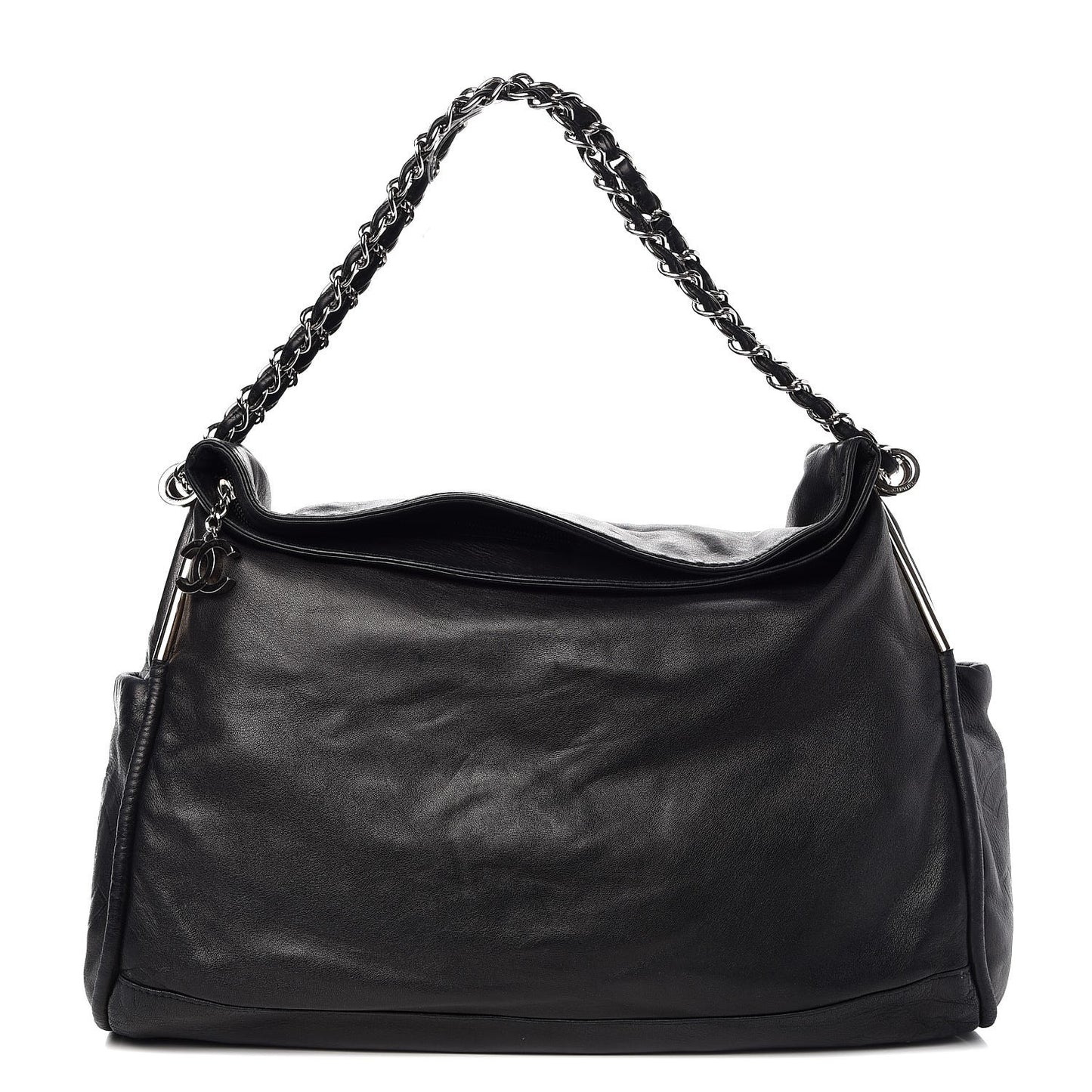 Lambskin Large Ultimate Soft Tote Black
