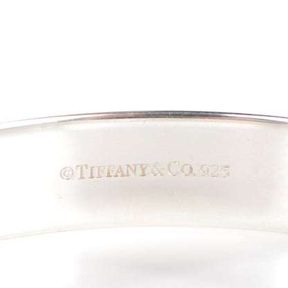Tiffany Sterling Silver Diamond Narrow Locks Bangle Bracelet 5 of 5