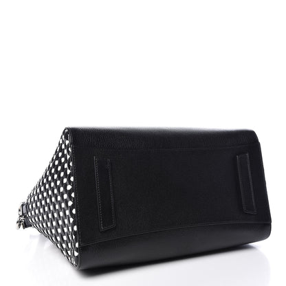 Givenchy Sugar Goatskin Woven Medium Antigona Black White 4 of 10