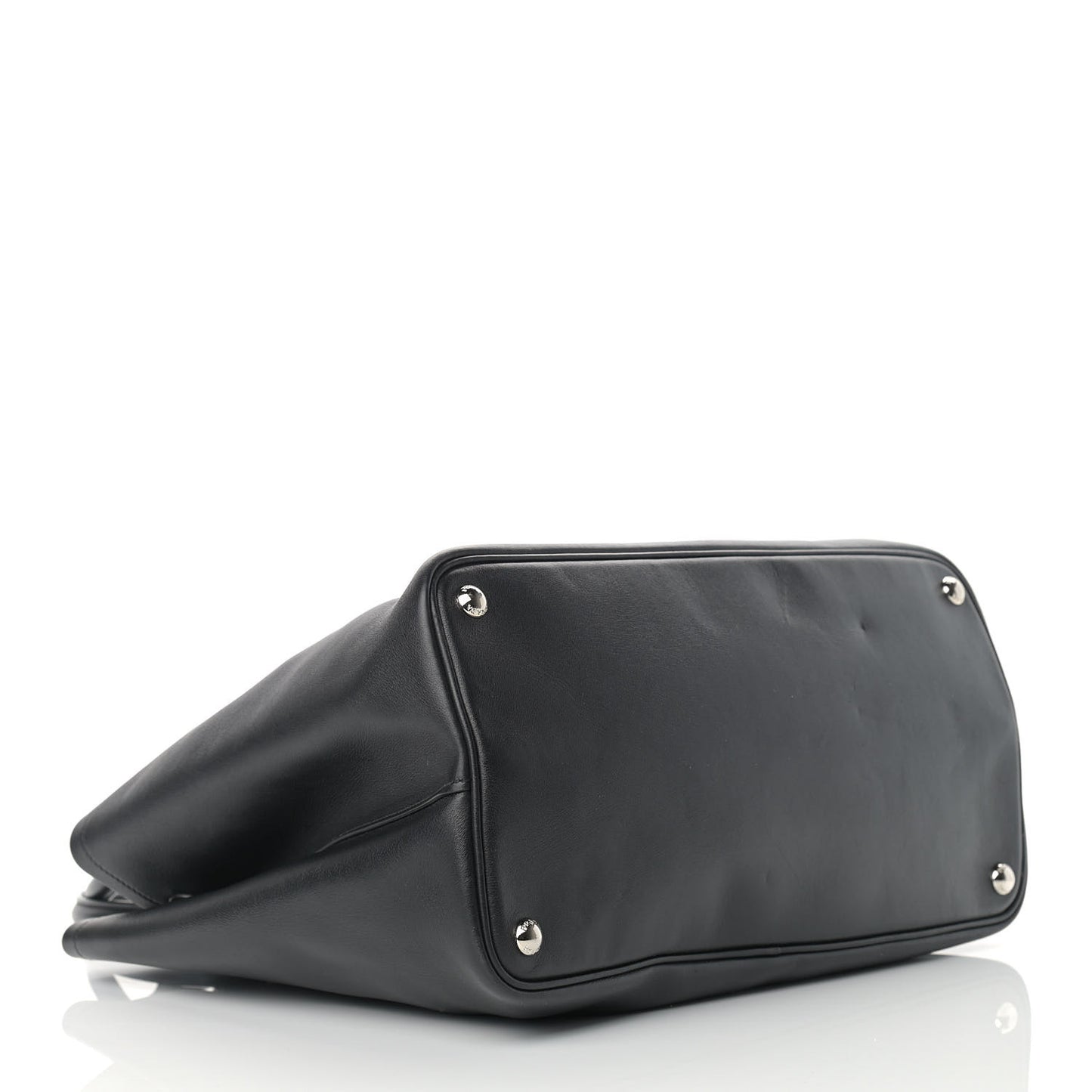 City Calfskin Large Double Bag Black