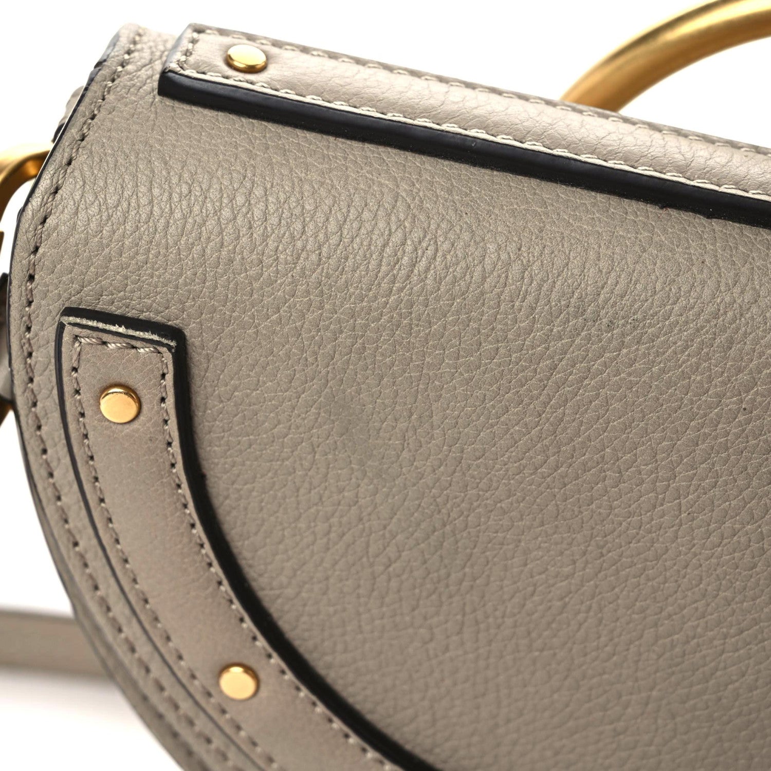 Chloe Calfskin Small Nile Bracelet Minaudiere Bag Motty Grey 7 of 13