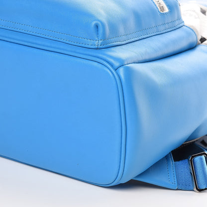 MCM Visetos Medium Stark Move Colorblock Backpack White Blue 10 of 10
