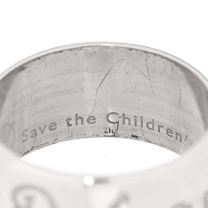 Bulgari Sterling Silver Save The Children Ring 57 8 5 of 5