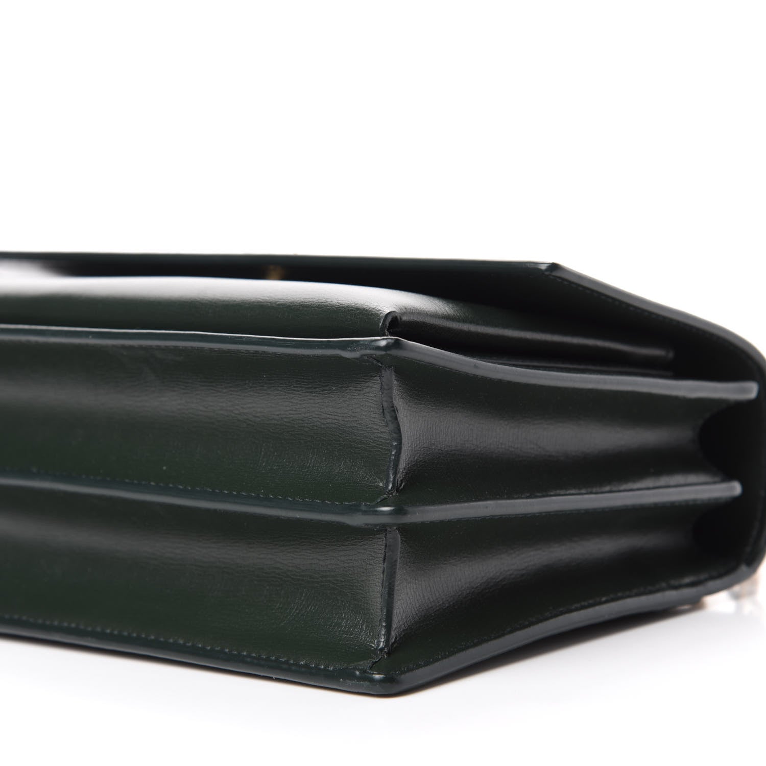 Saint Laurent Calfskin Medium Monogram Sunset Dark Green 7 of 11