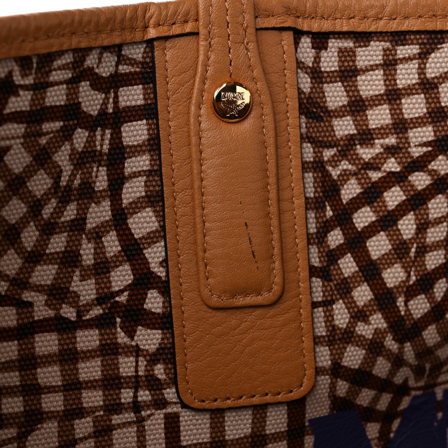 Visetos Medium Liz Reversible Shopper Tote Cognac