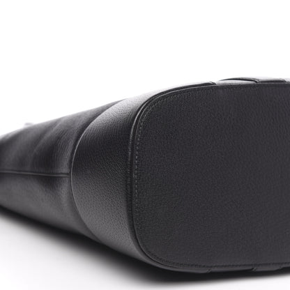 Gucci Textured Dollar Calfskin Web Tote Black 8 of 11