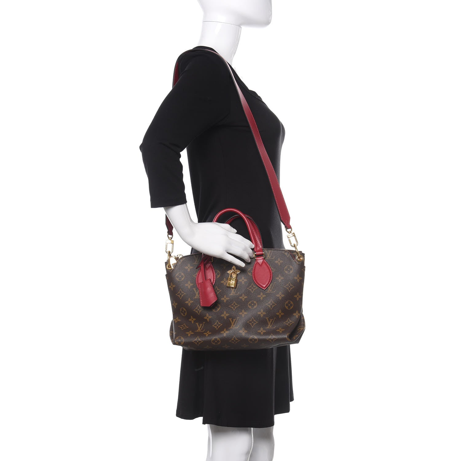 Louis Vuitton Monogram Flower Zipped Tote PM Lie de Vin 2 of 10