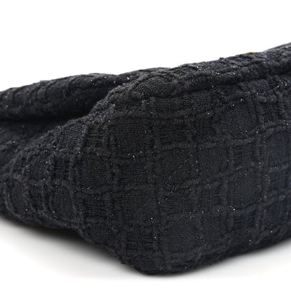 Chanel Tweed Quilted Medium Chanel 19 Flap Black Black 9 of 11