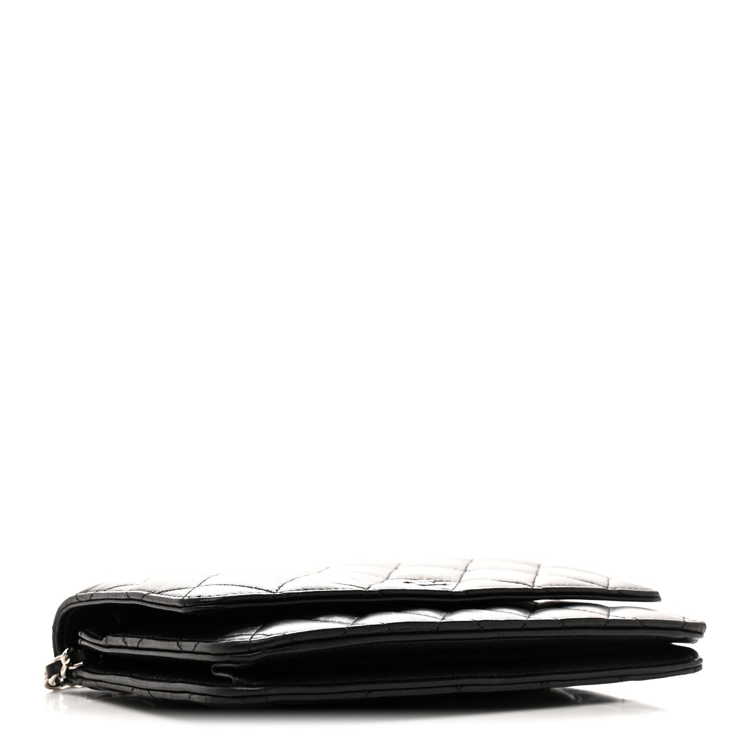 Chanel Lambskin Quilted Wallet On Chain WOC Black 3 of 13