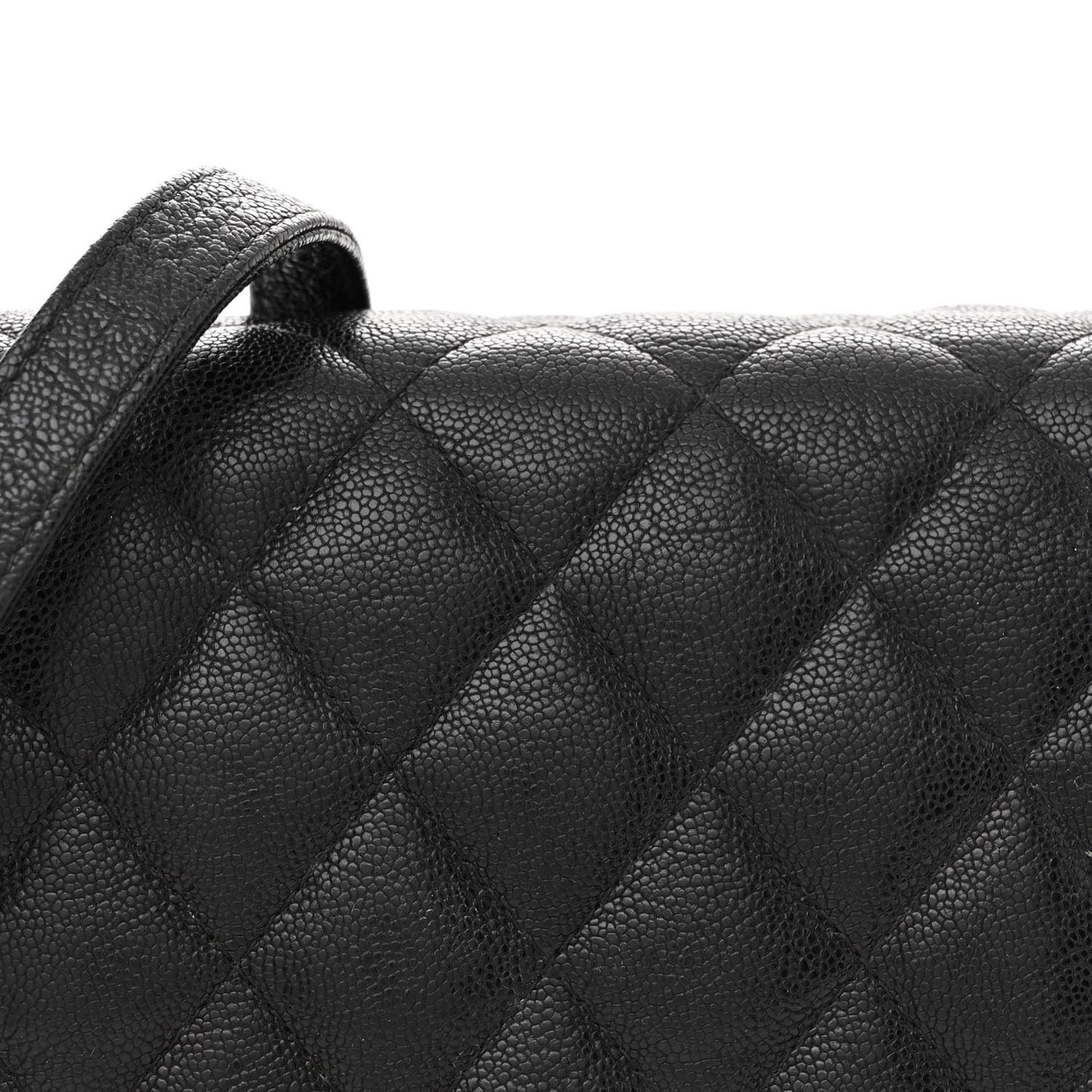 Caviar Quilted Boy Wallet On Chain WOC Black
