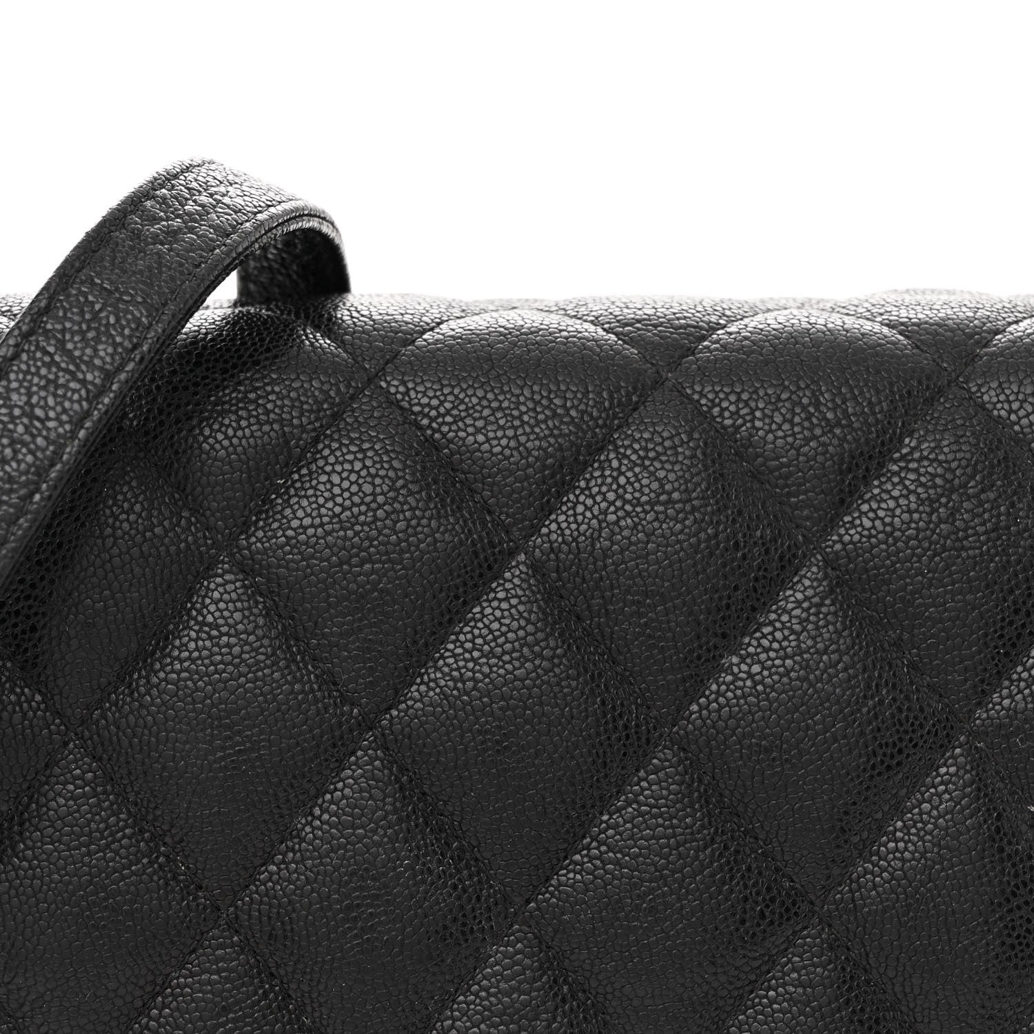 Chanel Caviar Quilted Boy Wallet On Chain WOC Black 9 of 14