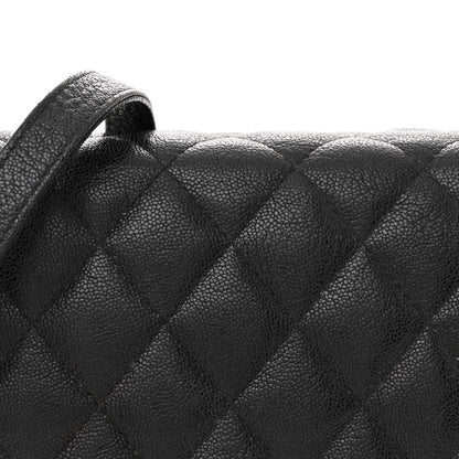 Chanel Caviar Quilted Boy Wallet On Chain WOC Black 9 of 14