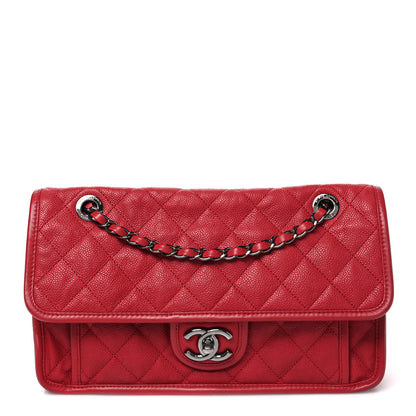Chanel Caviar Quilted Medium French Riviera Flap Red 1 of 10