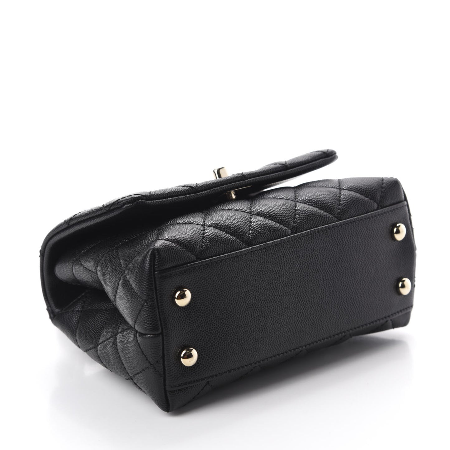 Caviar Quilted Extra Mini Coco Handle Flap Black