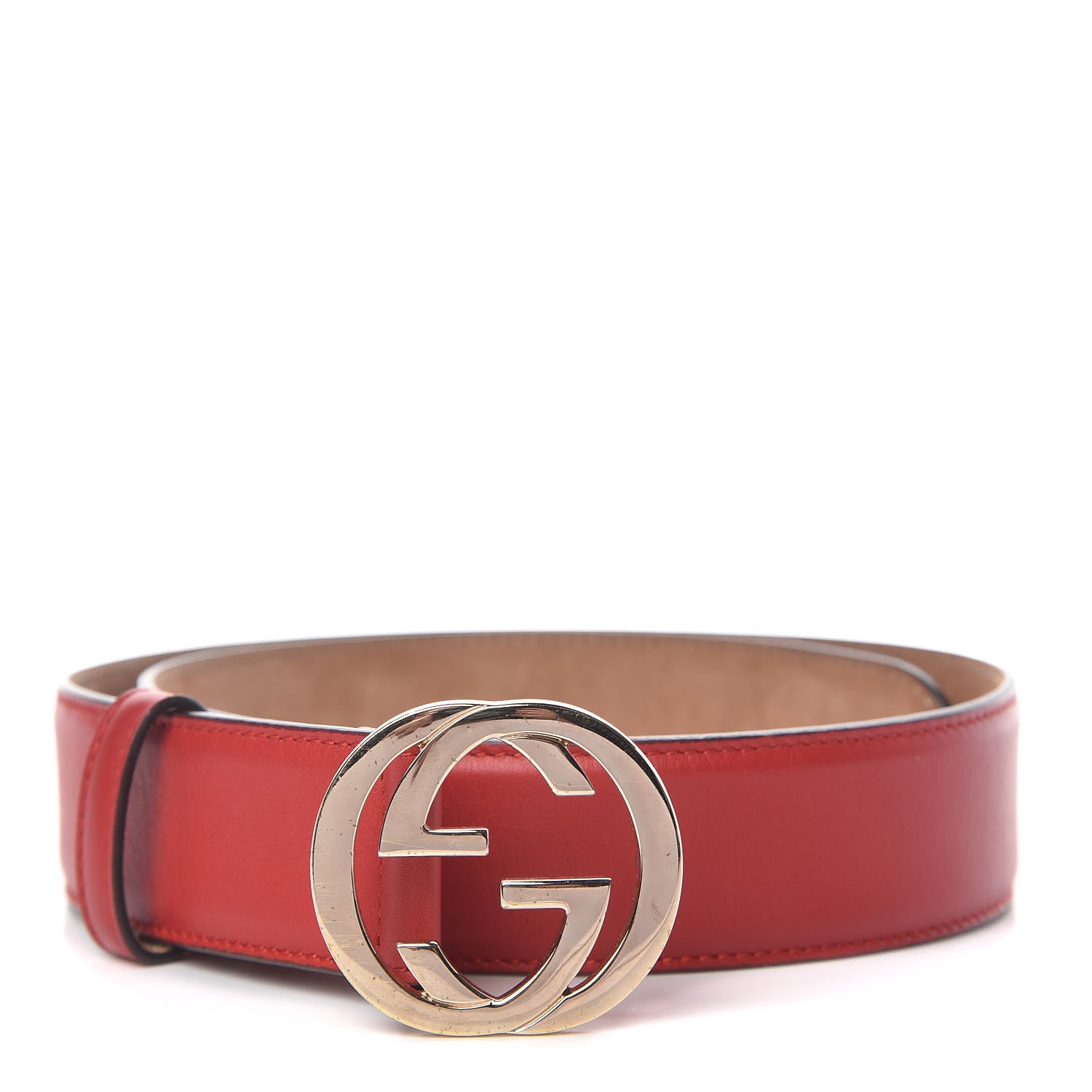 Gucci Moon Calfskin Interlocking G 37mm Belt 70 28 Tabasco 1 of 9