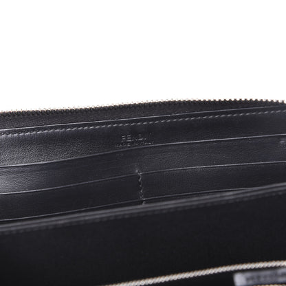 Fendi Vitello Century Hypnoteyes Zip Around Wallet Black 7 of 8