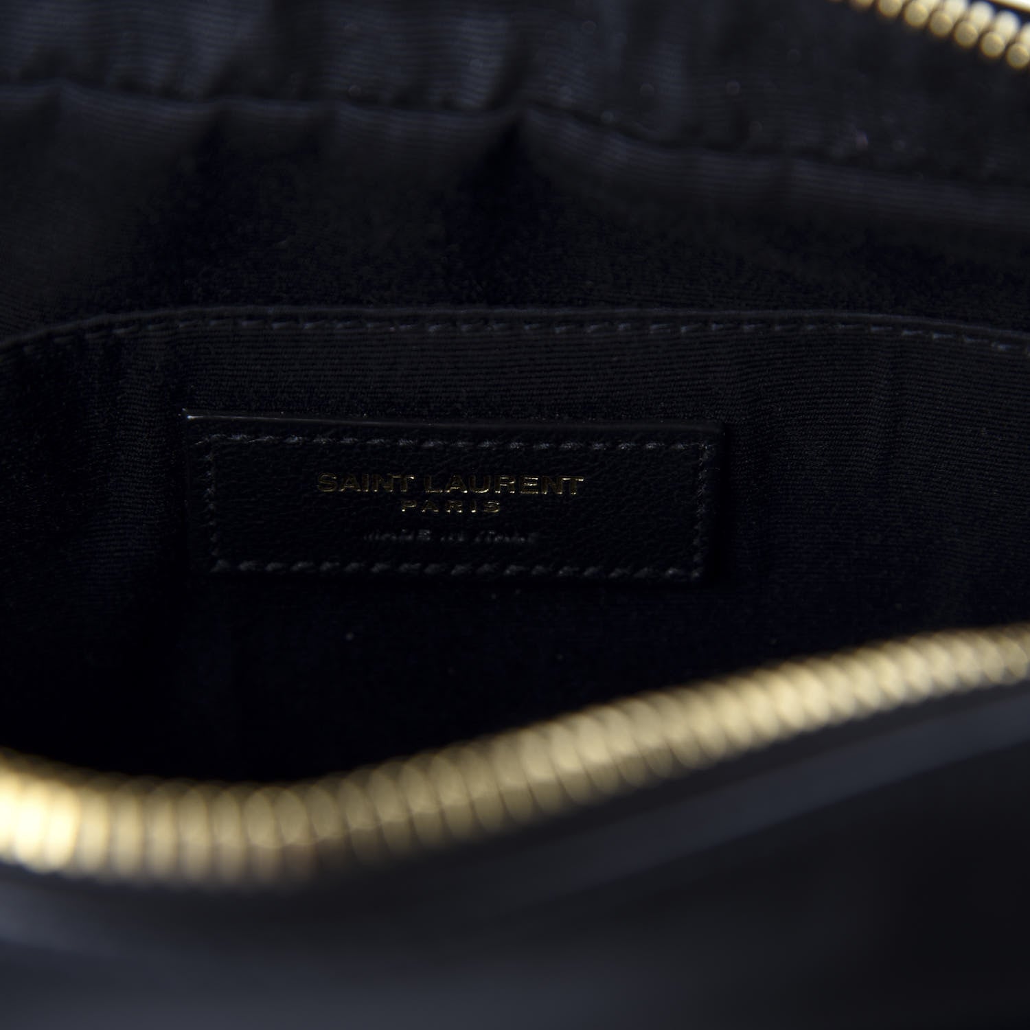 Saint Laurent Calfskin Matelasse Monogram Lou Camera Bag Black 8 of 10