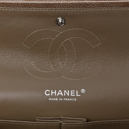 Chanel Crinkled Patent Quilted Medium Double Flap Brown 6 of 9