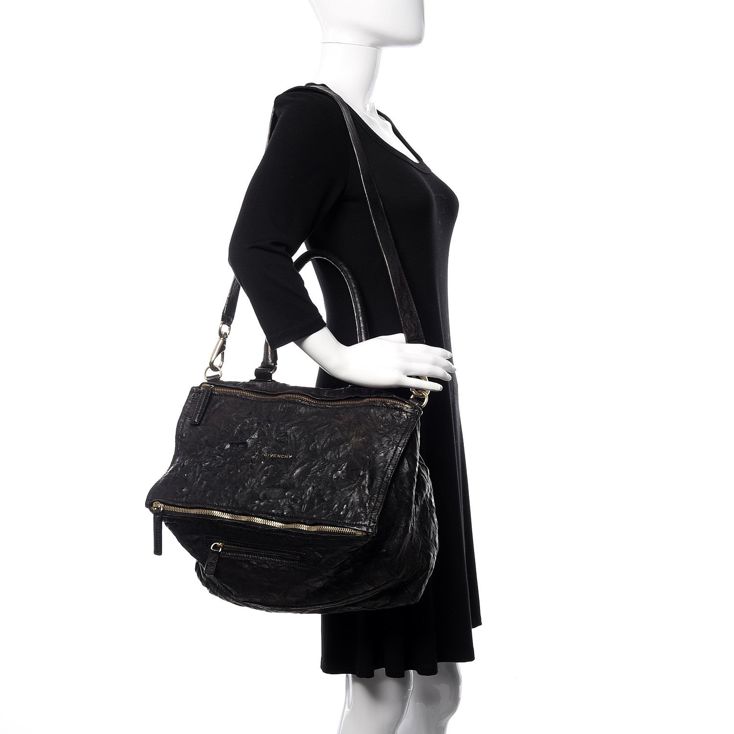 Givenchy Tumbled Sheepskin Large Pandora Black 2 of 18