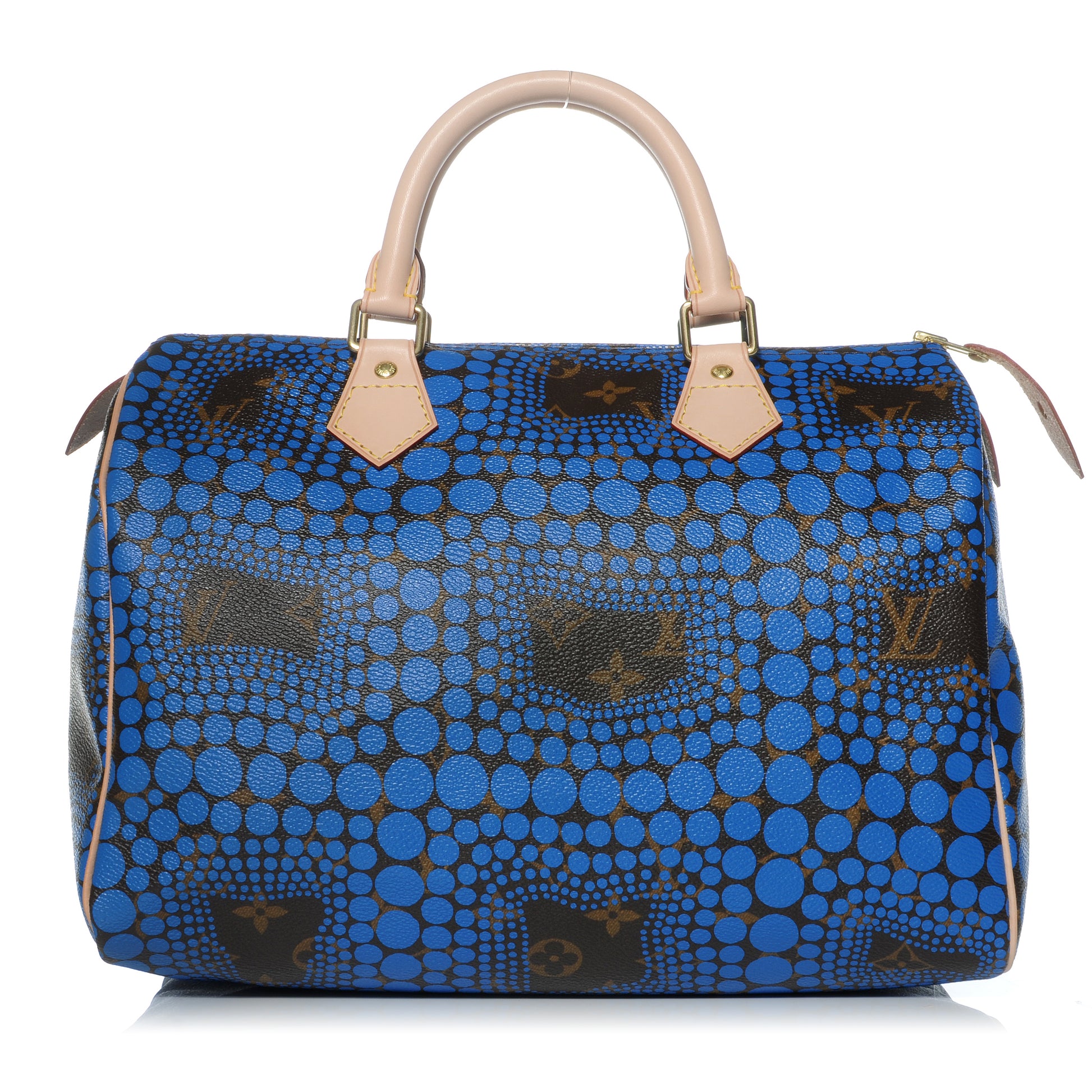 Louis Vuitton Monogram Kusama Town Speedy 30 Blue 1 of 7