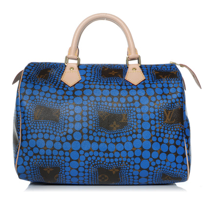 Louis Vuitton Monogram Kusama Town Speedy 30 Blue 1 of 7