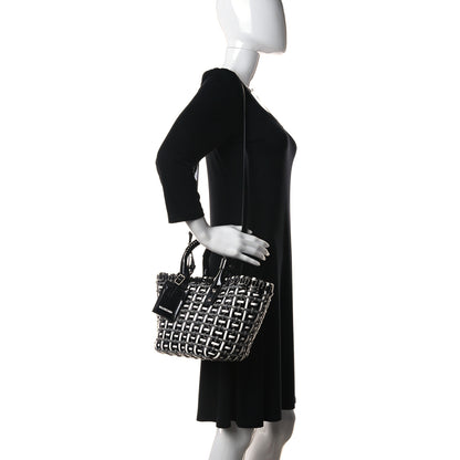 Balenciaga Patent XS Bistro Basket Black White 2 of 10