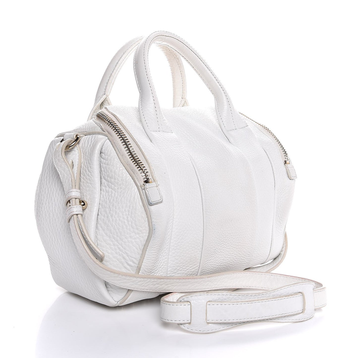Pebbled Lambskin Rockie White Gold Hardware