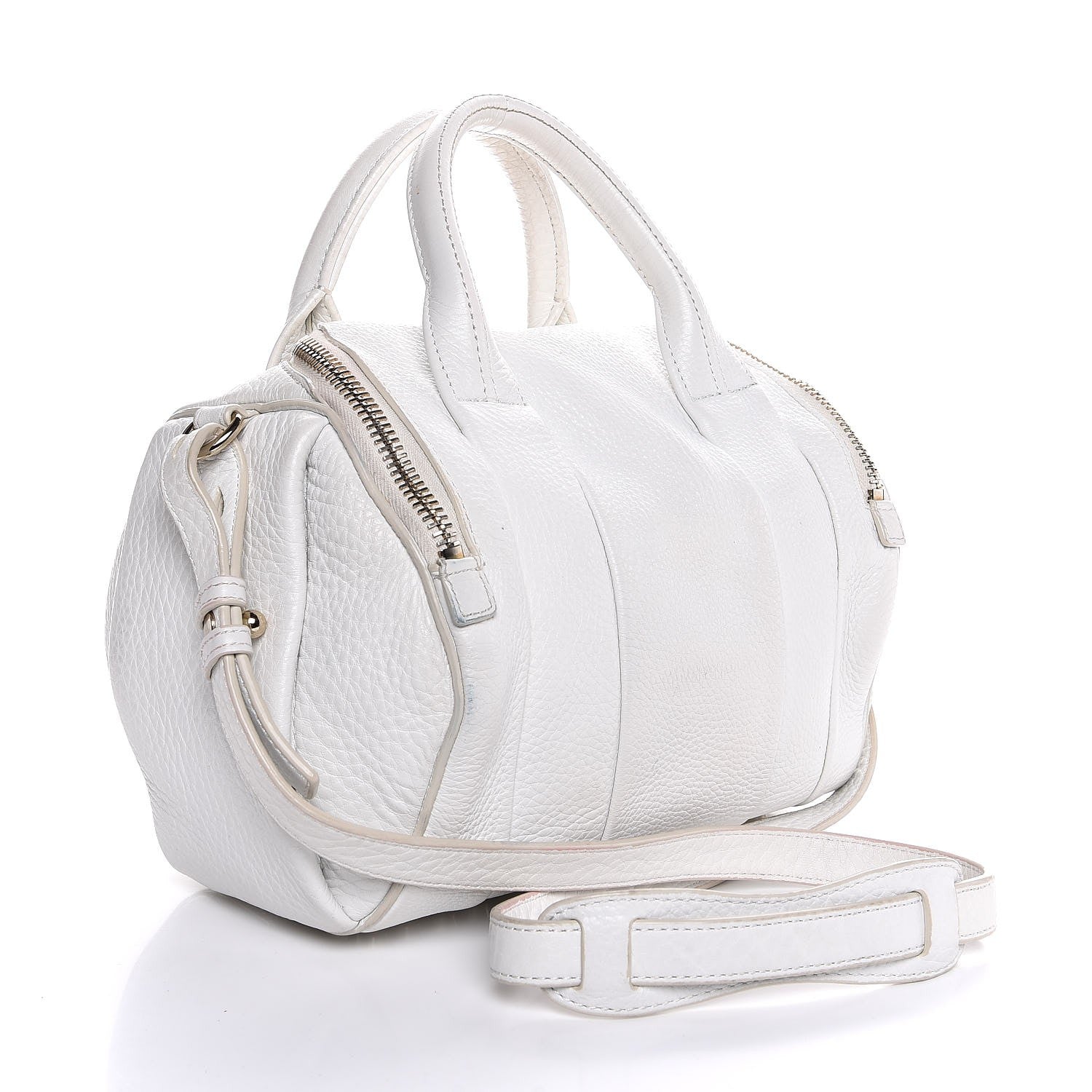 Alexander Wang Pebbled Lambskin Rockie White Gold Hardware 3 of 6