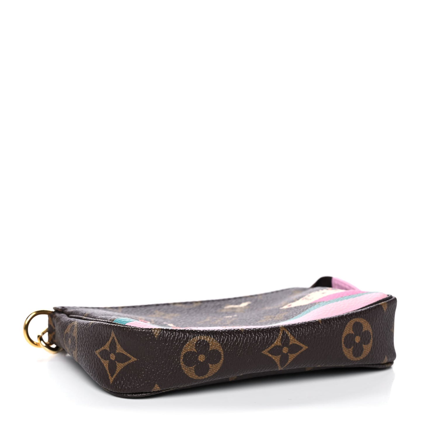 Monogram 2016 Christmas Animation Mini Pochette Accessories Rose Ballerine