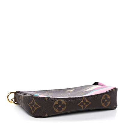 Louis Vuitton Monogram 2016 Christmas Animation Mini Pochette Accessories Rose Ballerine 4 of 12