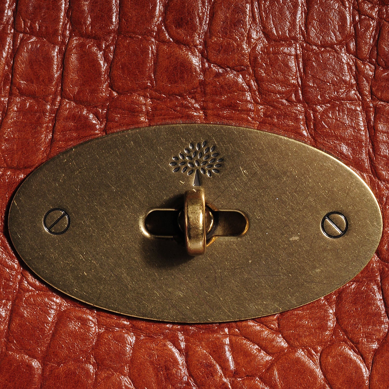 Mulberry Crocodile Embossed Bayswater Satchel Oak 10 of 10