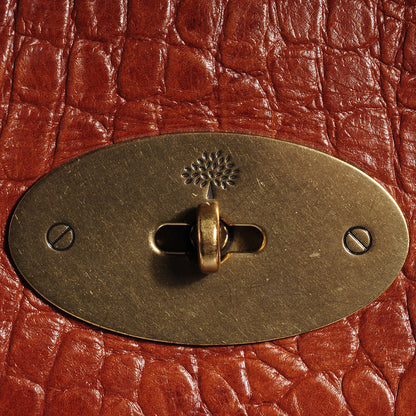 Mulberry Crocodile Embossed Bayswater Satchel Oak 10 of 10