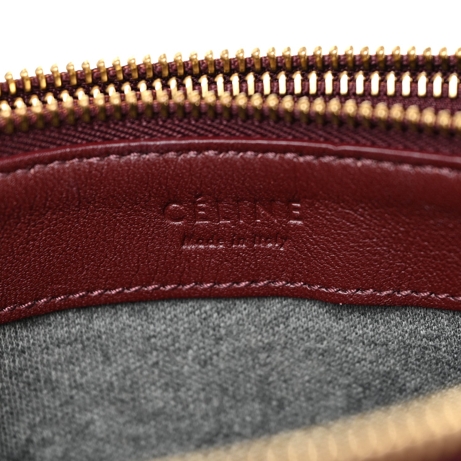 Celine Smooth Lambskin Small Trio Crossbody Bag Burgundy 6 of 12