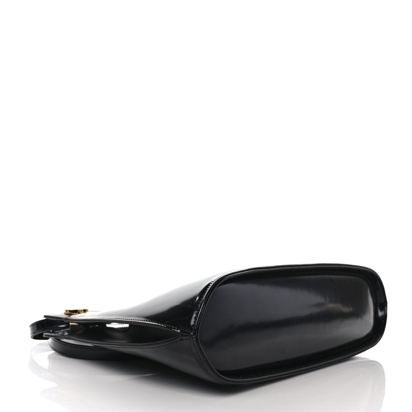 Brushed Off Calfskin Wanda Top Handle Bag Black