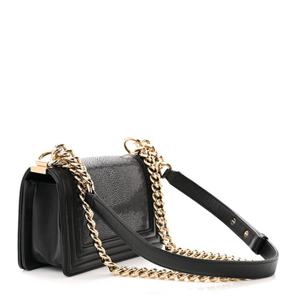 Chanel Galuchat Stingray Small Boy Flap Black 3 of 12