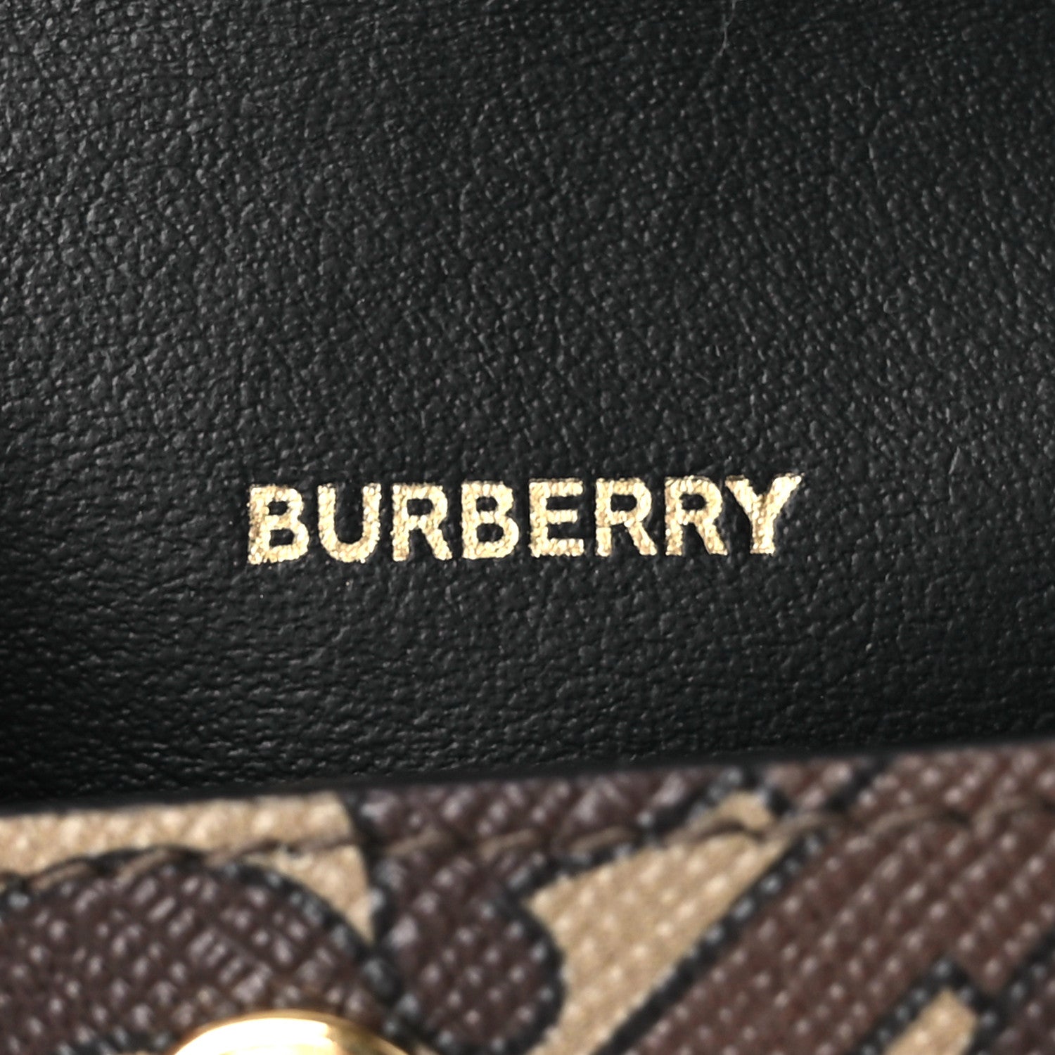 Burberry E-canvas Monogram TB AirPods Pro Case Bridle Brown