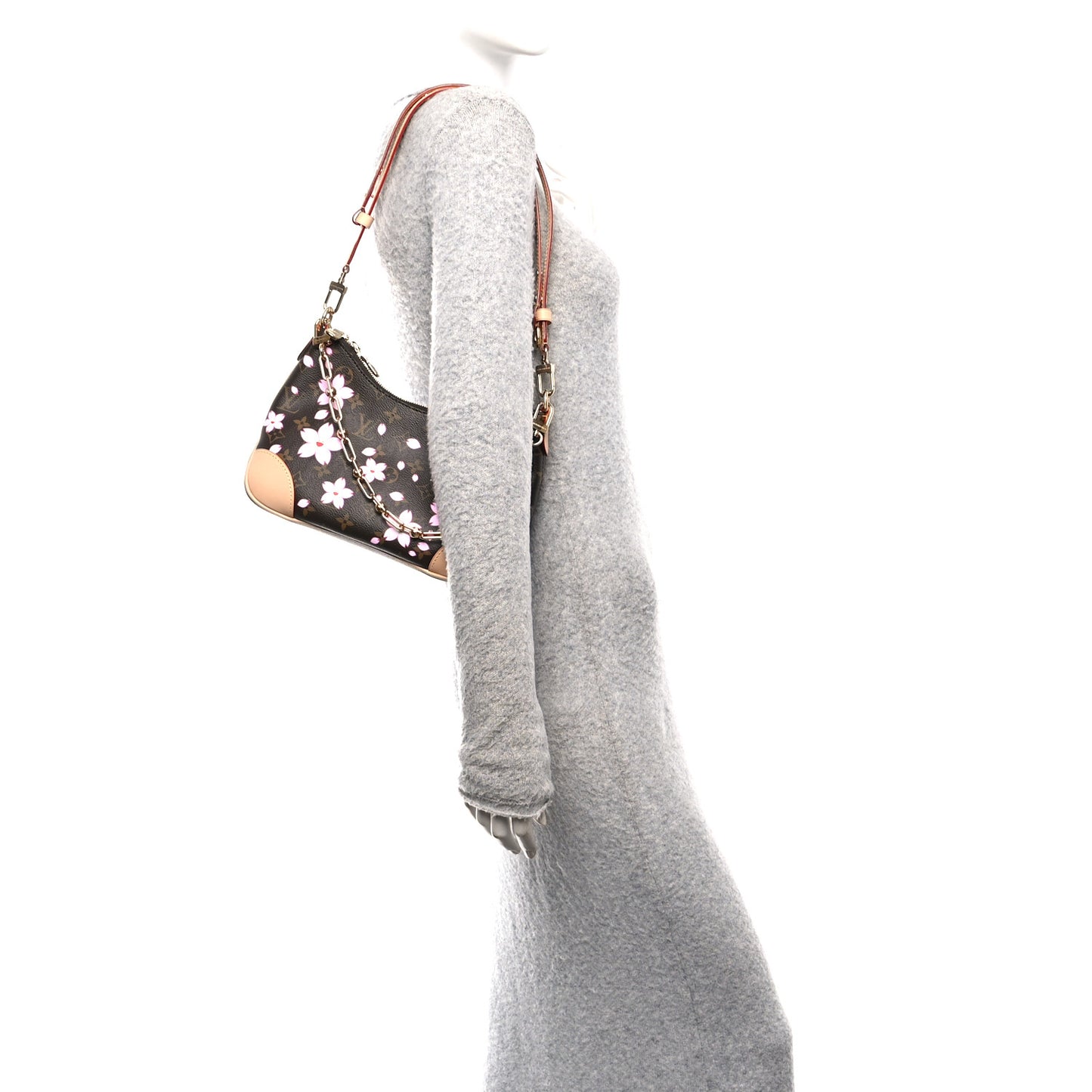 LV x TM Monogram Chery Blossom Boulogne Sakura Brown