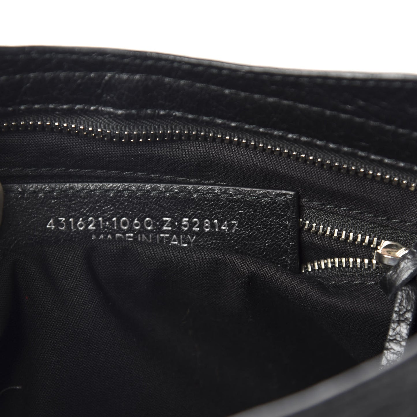 Agneau Classic Hardware S City Logo Strap Black White
