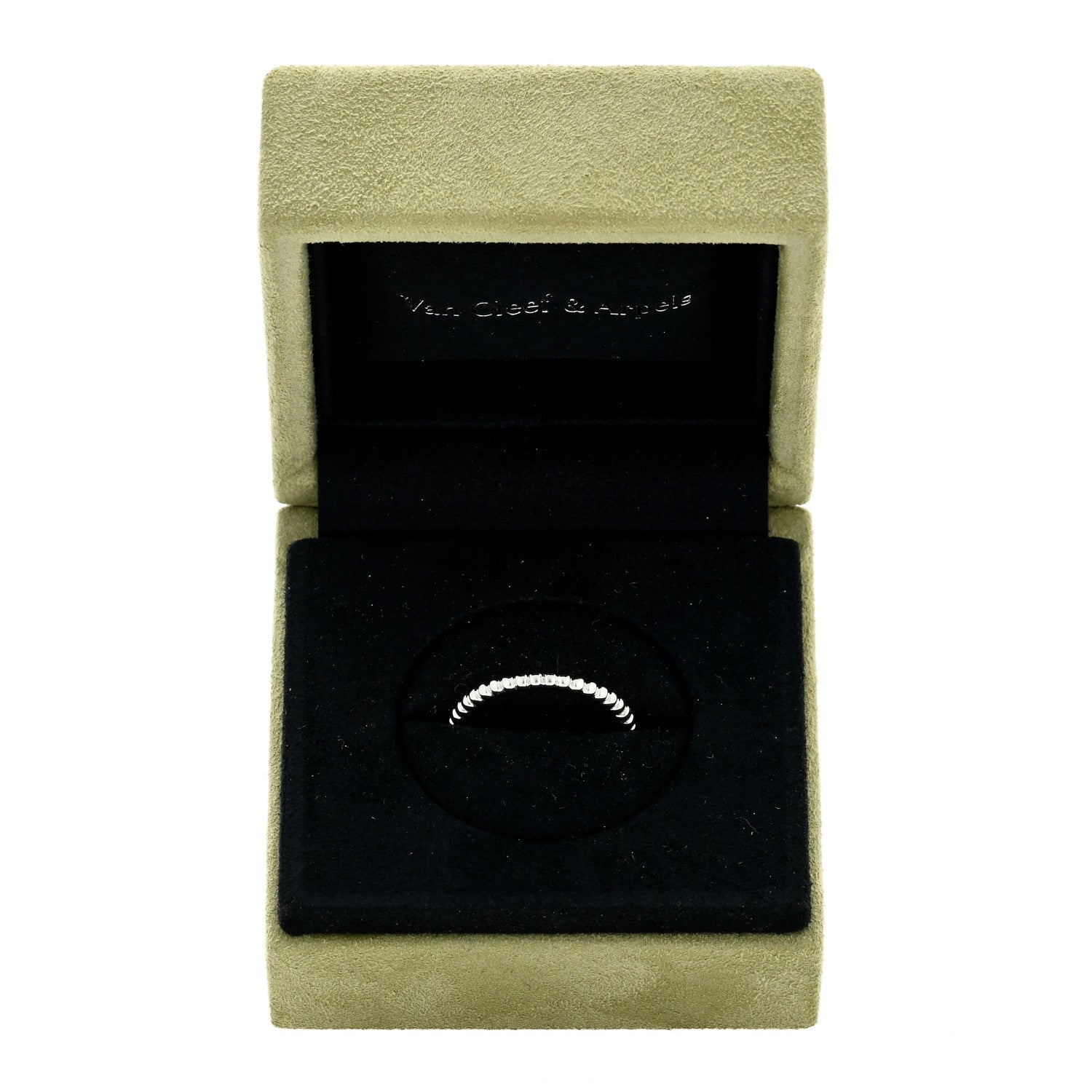 Van Cleef & Arpels 18K White Gold Small Perlee Ring 61 9.5 5 of 5