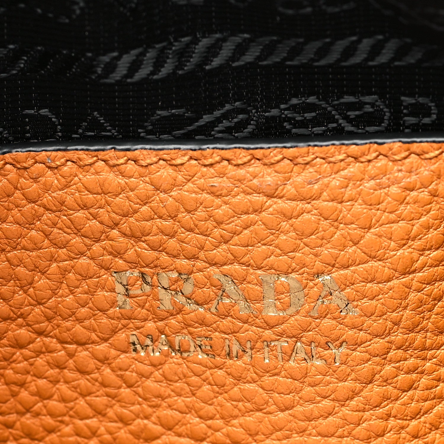 Prada Vitello Daino Soft Medium Double Zip Shoulder Bag Amber 7 of 11