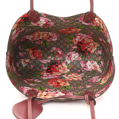 Gucci GG Supreme Monogram Blooms Medium Reversible Tote Beige Multicolor Dry Rose 8 of 24